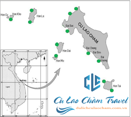 Bản đồ phân bổ san hô ở Cù Lao Chàm